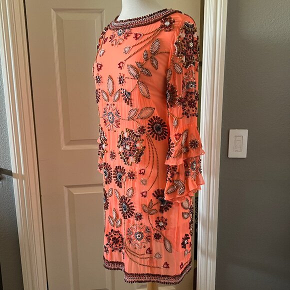 Vintage MATTHEW WILLIAMSON Beaded Dress Spring 2007 Runway Sz 10 - Picture 4 of 16